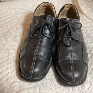 Johnston & Murphy Shuler Bicycle Men's Black Leather Shoes Size 9.5 M